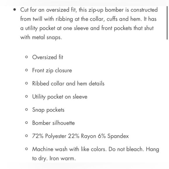 WeWoreWhat Twill Bomber Jacket in Oat - Picture 13 of 13